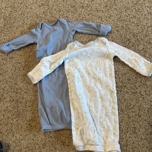 Baby Sleepers in Blue and White print